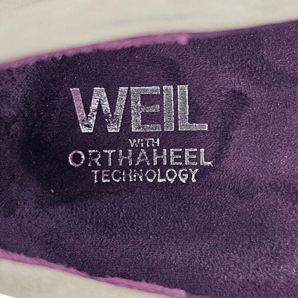 DR  WEIL Chelsea Orthaheel Technology Tan Suede Leather Studded Hidden Heel Flat - Picture 7 of 10